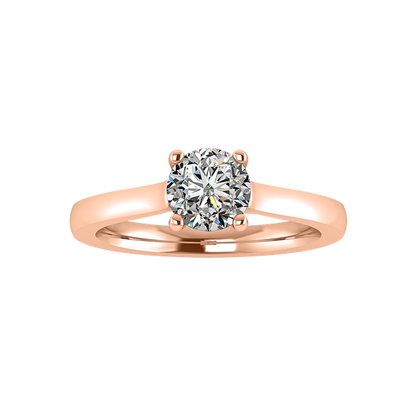 Accented Solitaire Engagement Ring