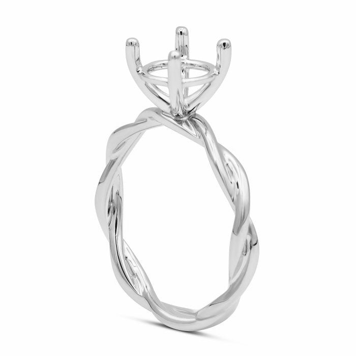 Twist Weave Solitaire Engagement Ring