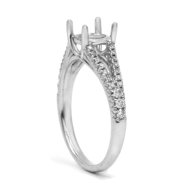 Split Band Custom Diamond Engagement Ring