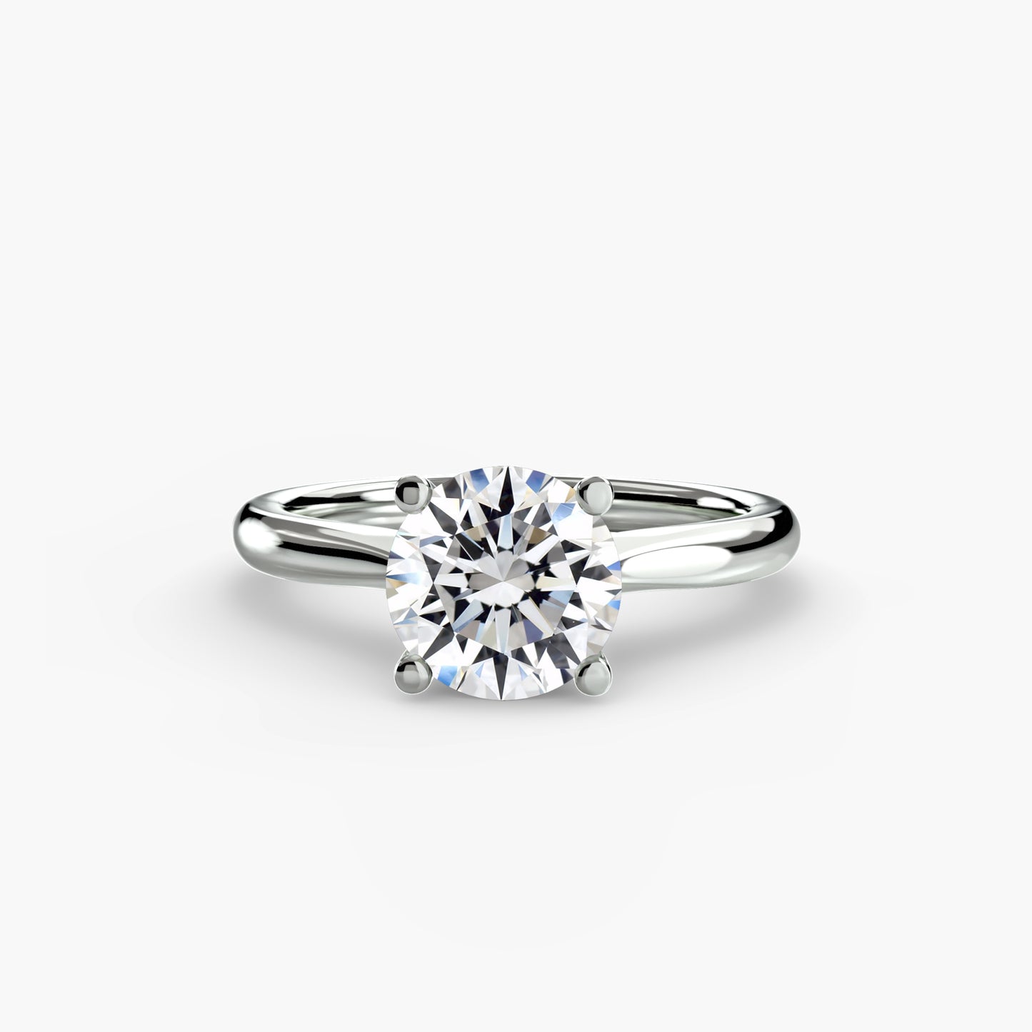 2.4mm | Cathedral Solitaire Engagement Ring