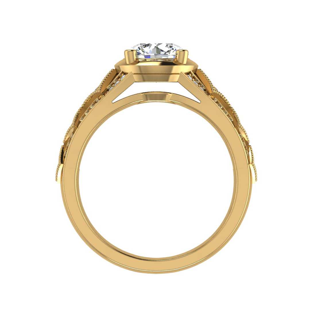 Vintage Design Custom Engagement Ring