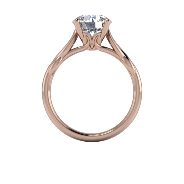 Twist Solitaire Engagement Ring