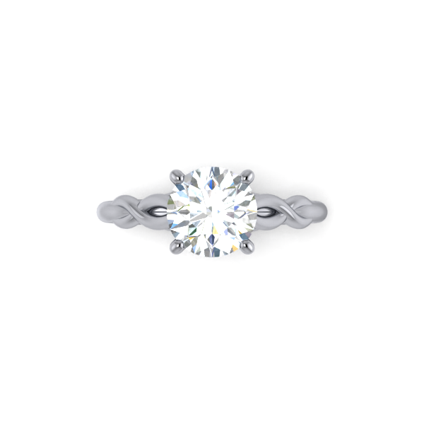 Twist Solitaire Engagement Ring