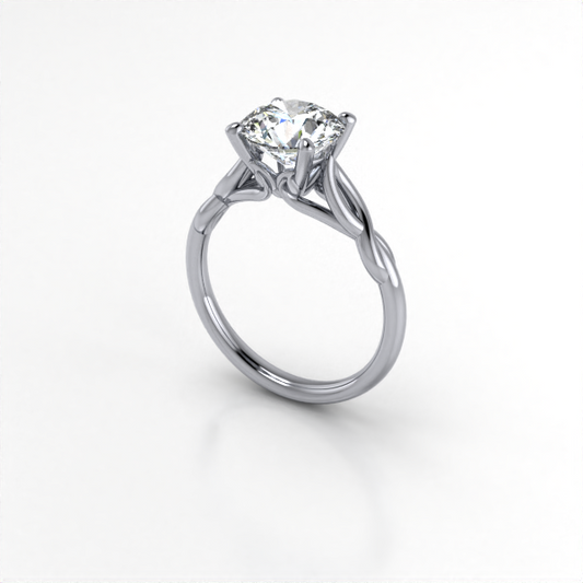 Twist Solitaire Engagement Ring
