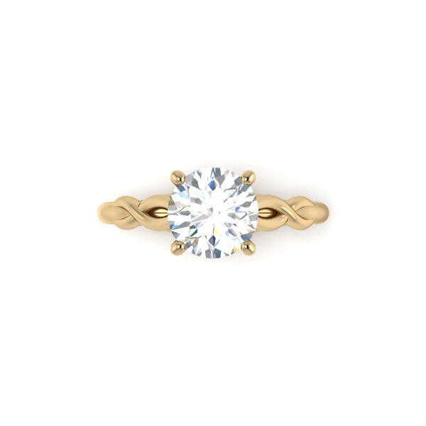 Twist Solitaire Engagement Ring