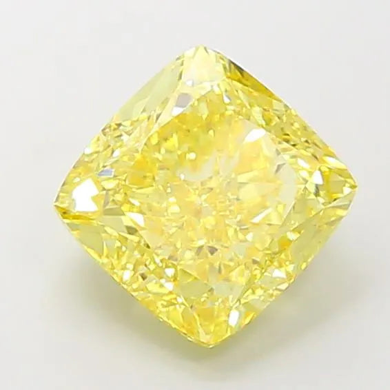 4.06ct Cushion modified Lab Grown Diamond (Colour Fancy Vivid Yellow, Clarity VS1, IGI Certified)
