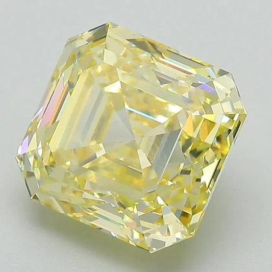 4.27ct Square emerald Lab Grown Diamond (Colour Fancy Intense Yellow, Clarity VS1, IGI Certified)