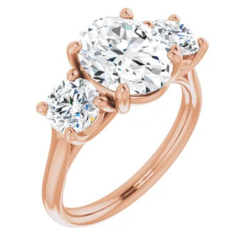 1.25ctw Round Accented Three Stone Engagement Ring Semi-Mount