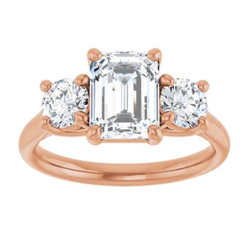 1.25ctw Round Accented Three Stone Engagement Ring Semi-Mount