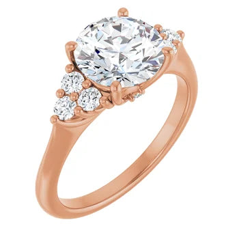 1/4ctw Cluster Accented Engagement Ring