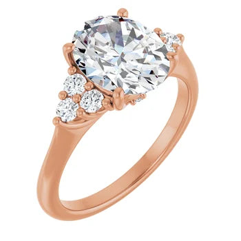 1/4ctw Cluster Accented Engagement Ring