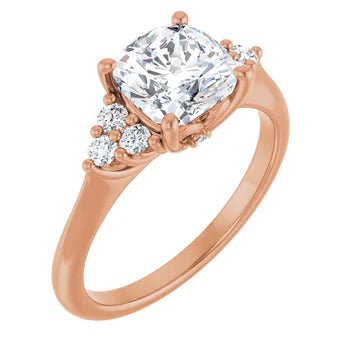 1/4ctw Cluster Accented Engagement Ring