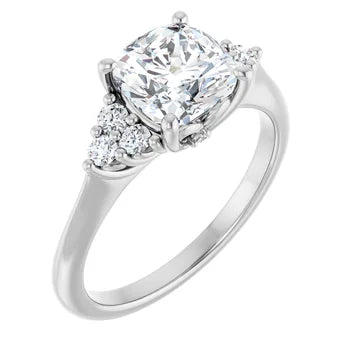 1/4ctw Cluster Accented Engagement Ring