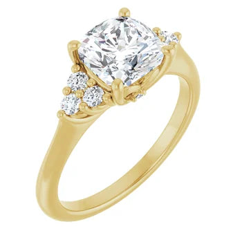1/4ctw Cluster Accented Engagement Ring