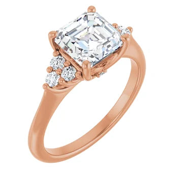 1/4ctw Cluster Accented Engagement Ring