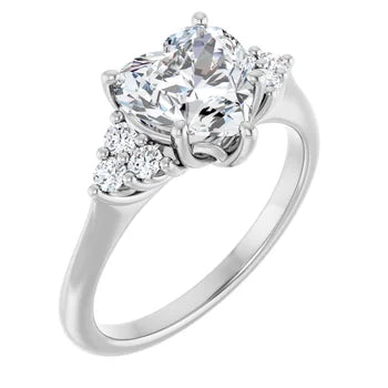 1/4ctw Cluster Accented Engagement Ring