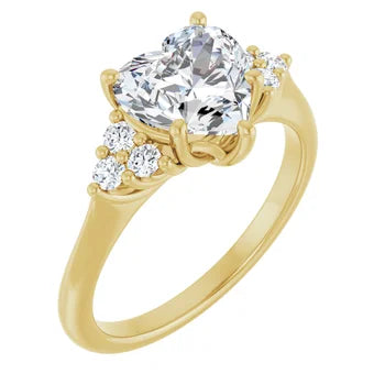 1/4ctw Cluster Accented Engagement Ring
