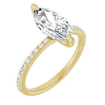 Elysia 1/4ctw Accented Engagement Ring
