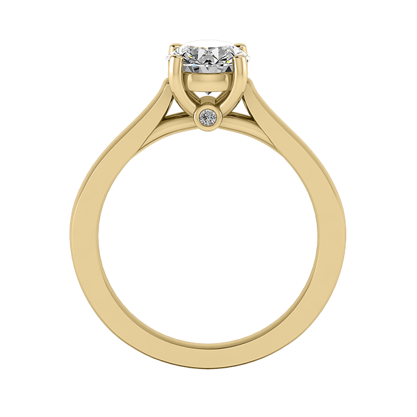 Accented Solitaire Engagement Ring