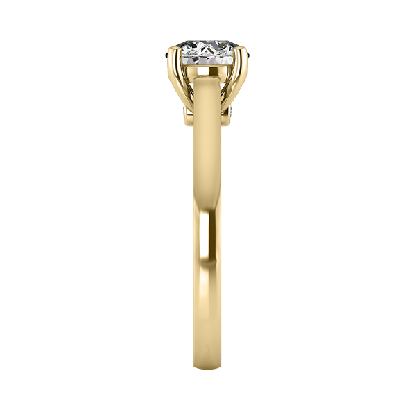 Accented Solitaire Engagement Ring