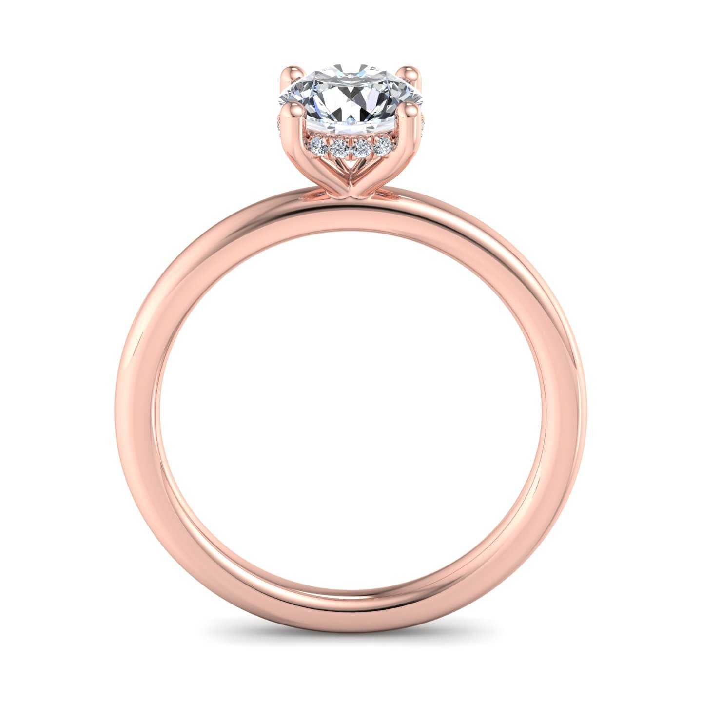 Hidden Halo Solitaire Classic Engagement Ring