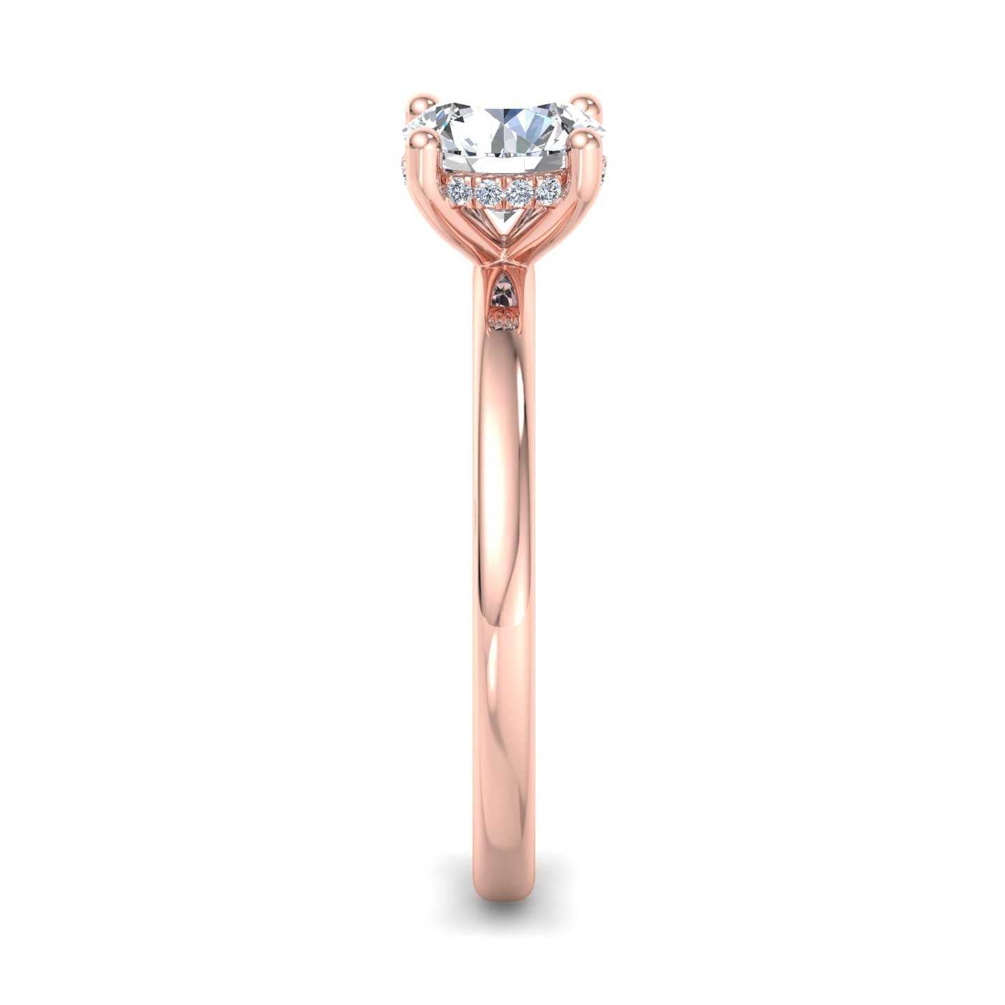 Hidden Halo Solitaire Classic Engagement Ring