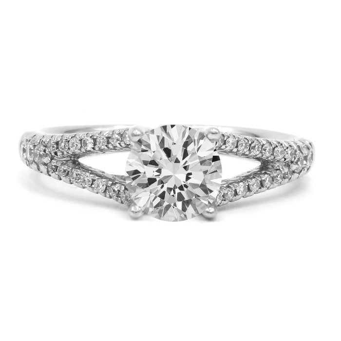 Split Band Custom Diamond Engagement Ring
