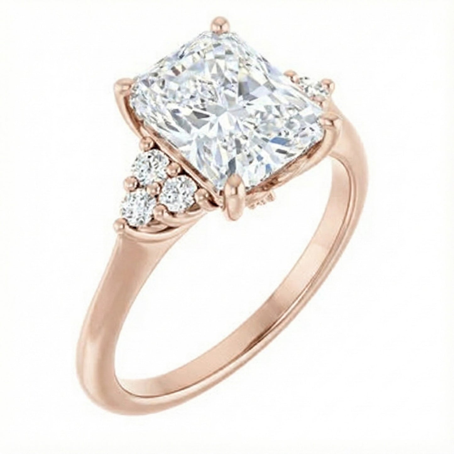 1/4ctw Cluster Accented Engagement Ring
