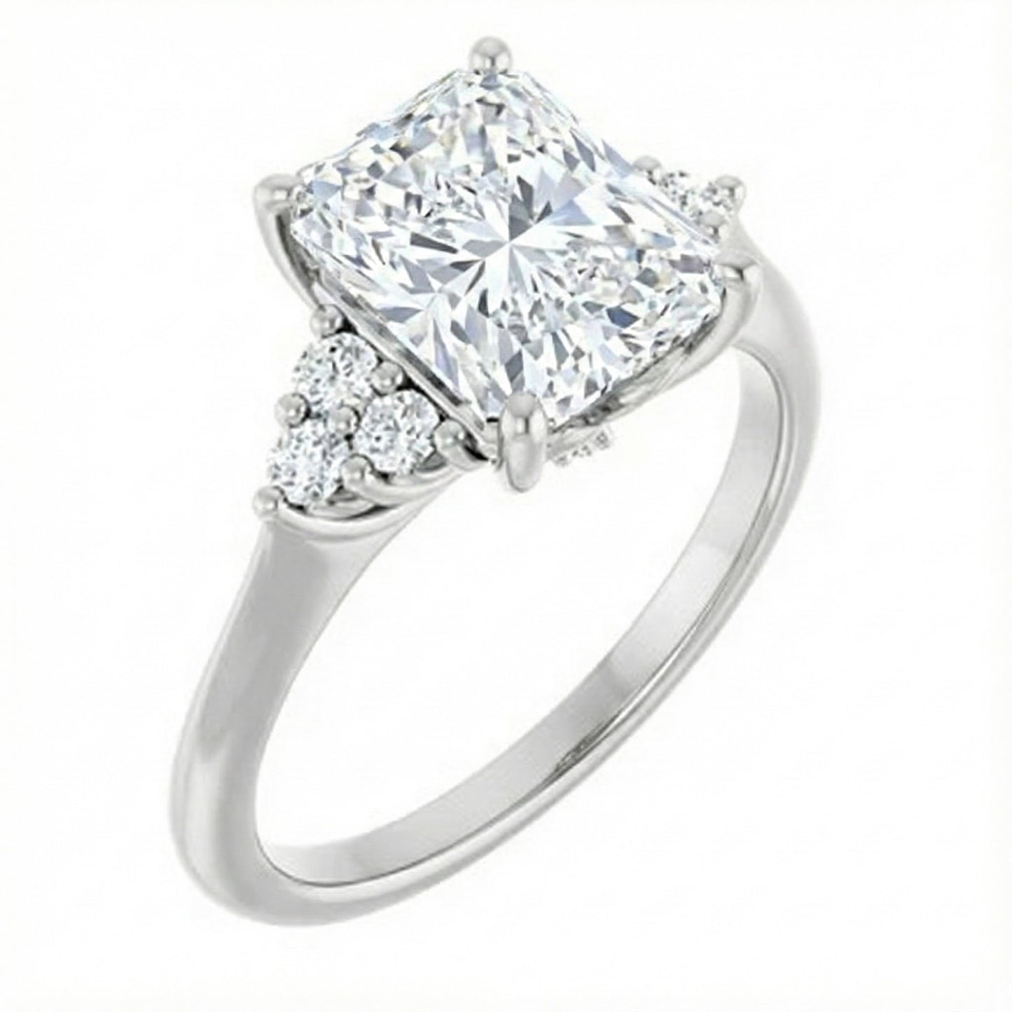 1/4ctw Cluster Accented Engagement Ring