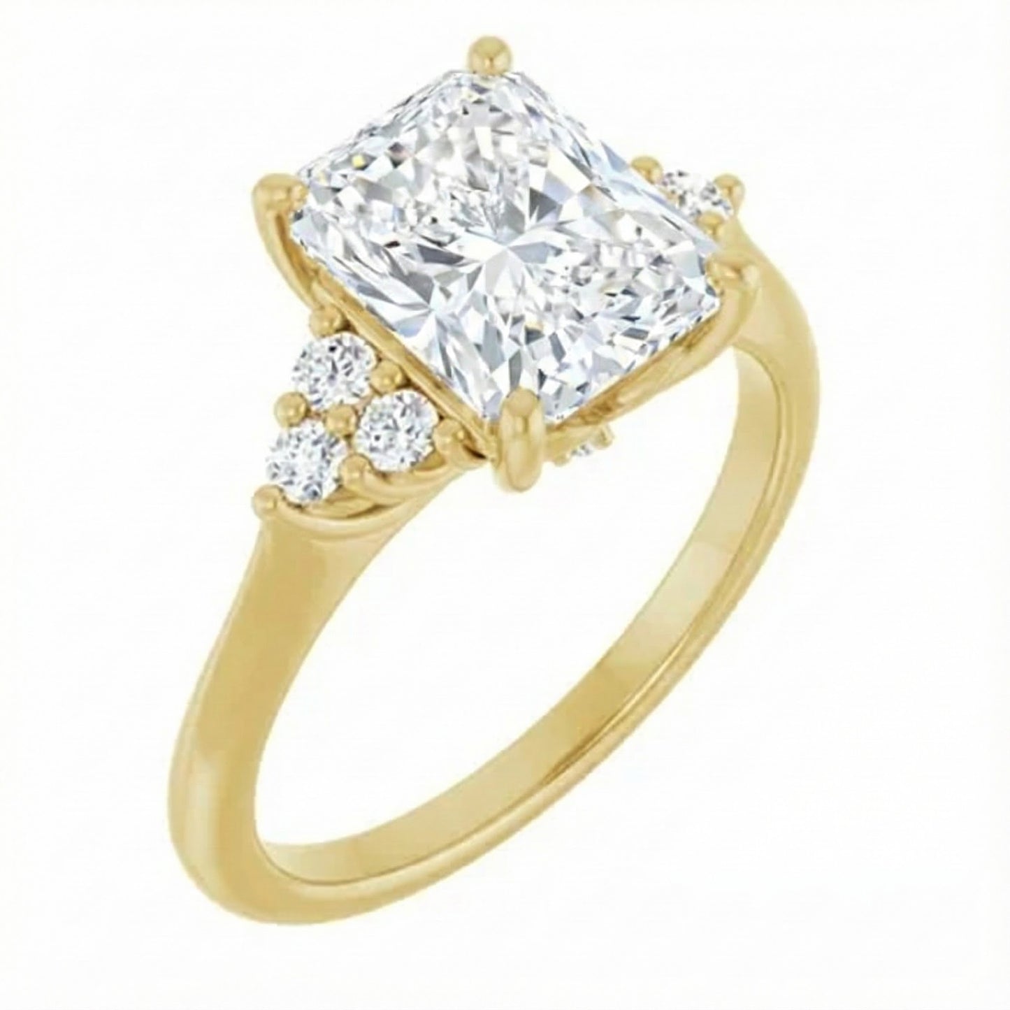 1/4ctw Cluster Accented Engagement Ring