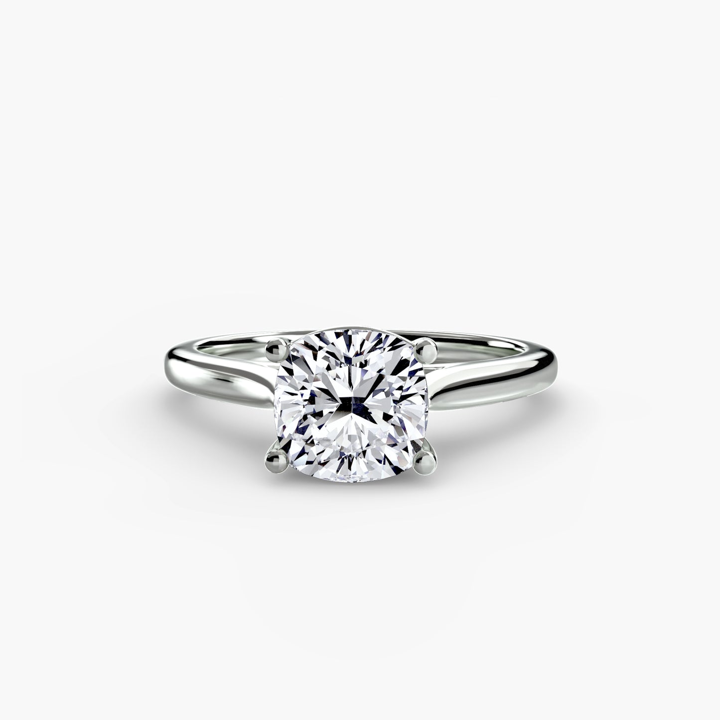 2.0mm | Classic Cathedral Solitaire Engagement Ring