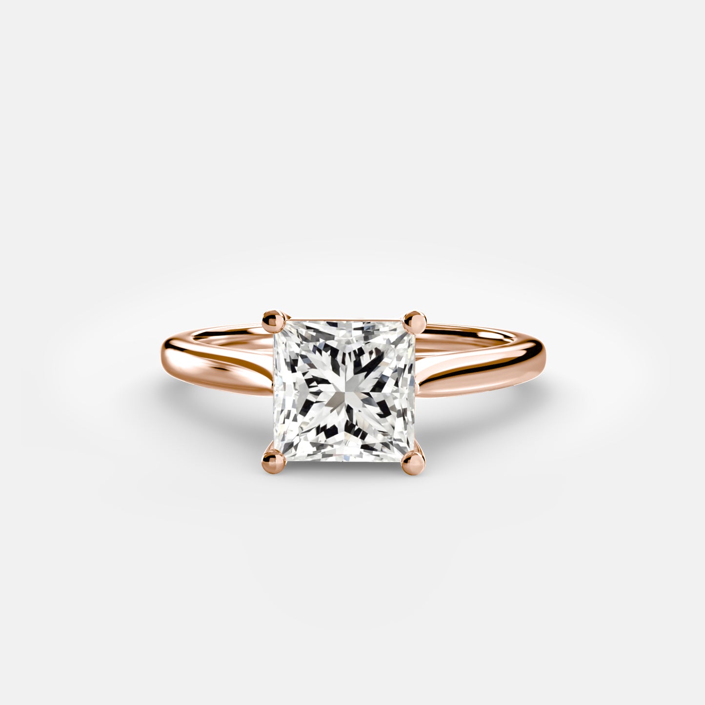 2.0mm | Classic Cathedral Solitaire Engagement Ring