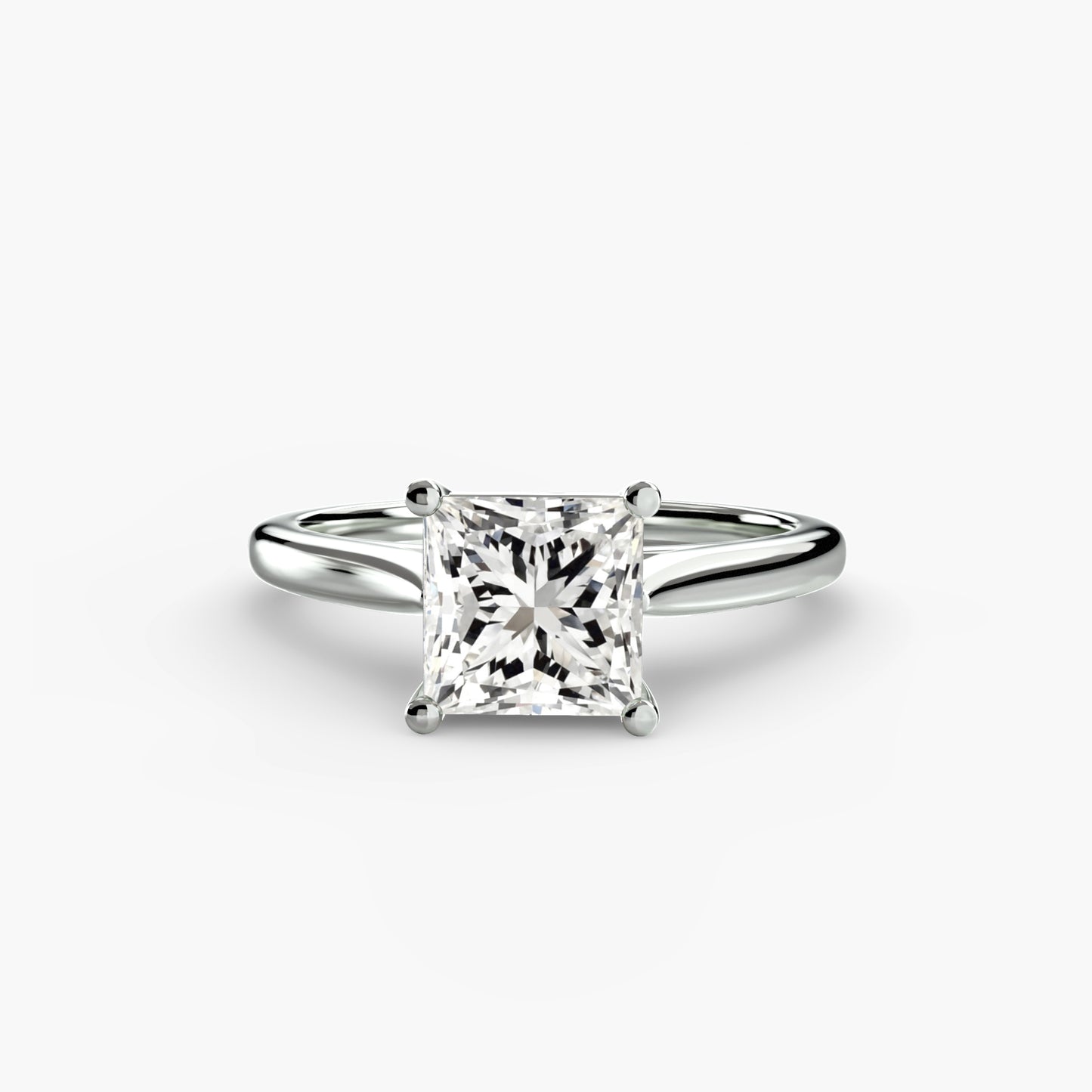 2.0mm | Classic Cathedral Solitaire Engagement Ring