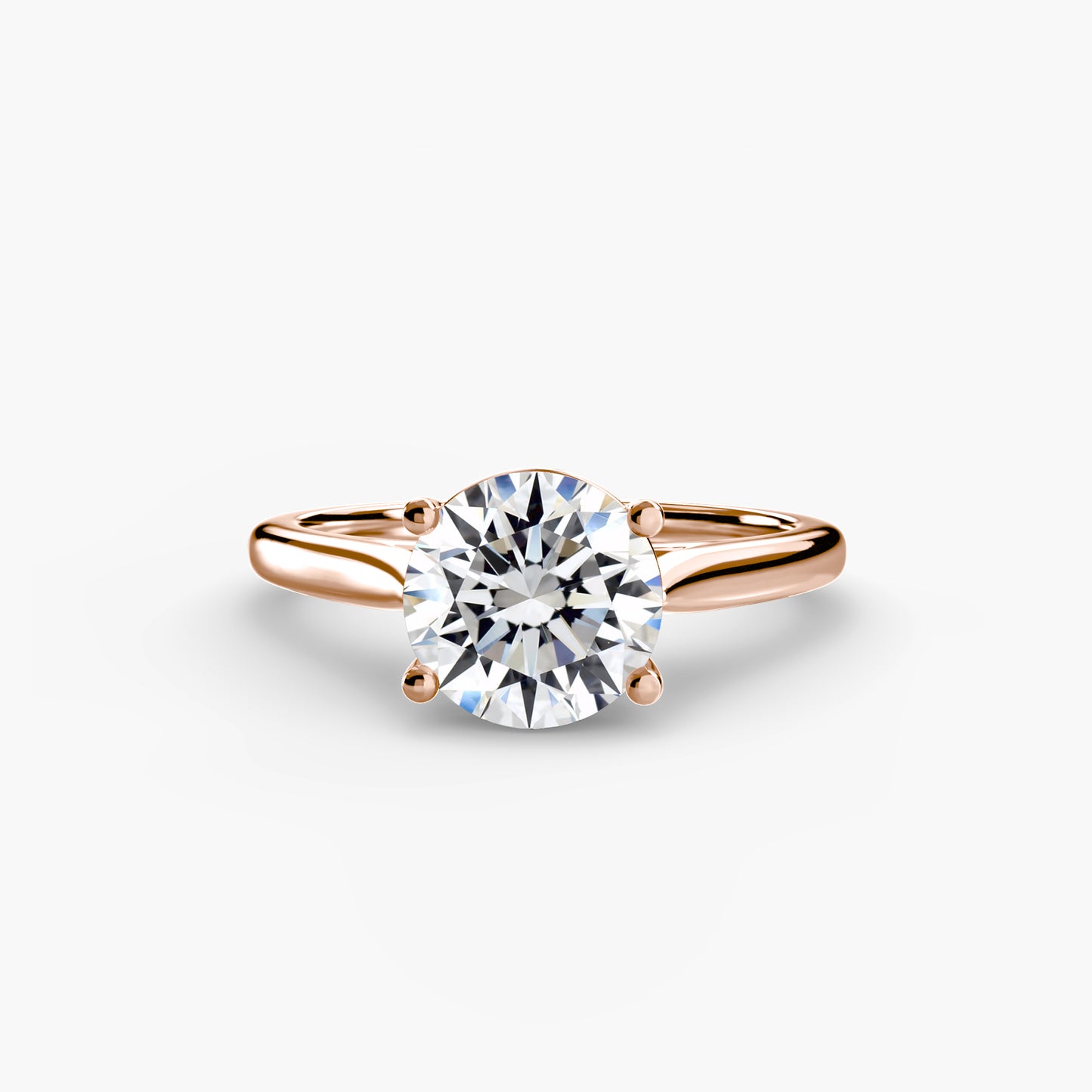 2.0mm | Classic Cathedral Solitaire Engagement Ring