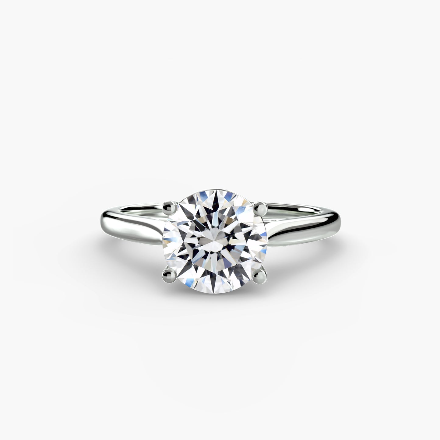 2.0mm | Classic Cathedral Solitaire Engagement Ring