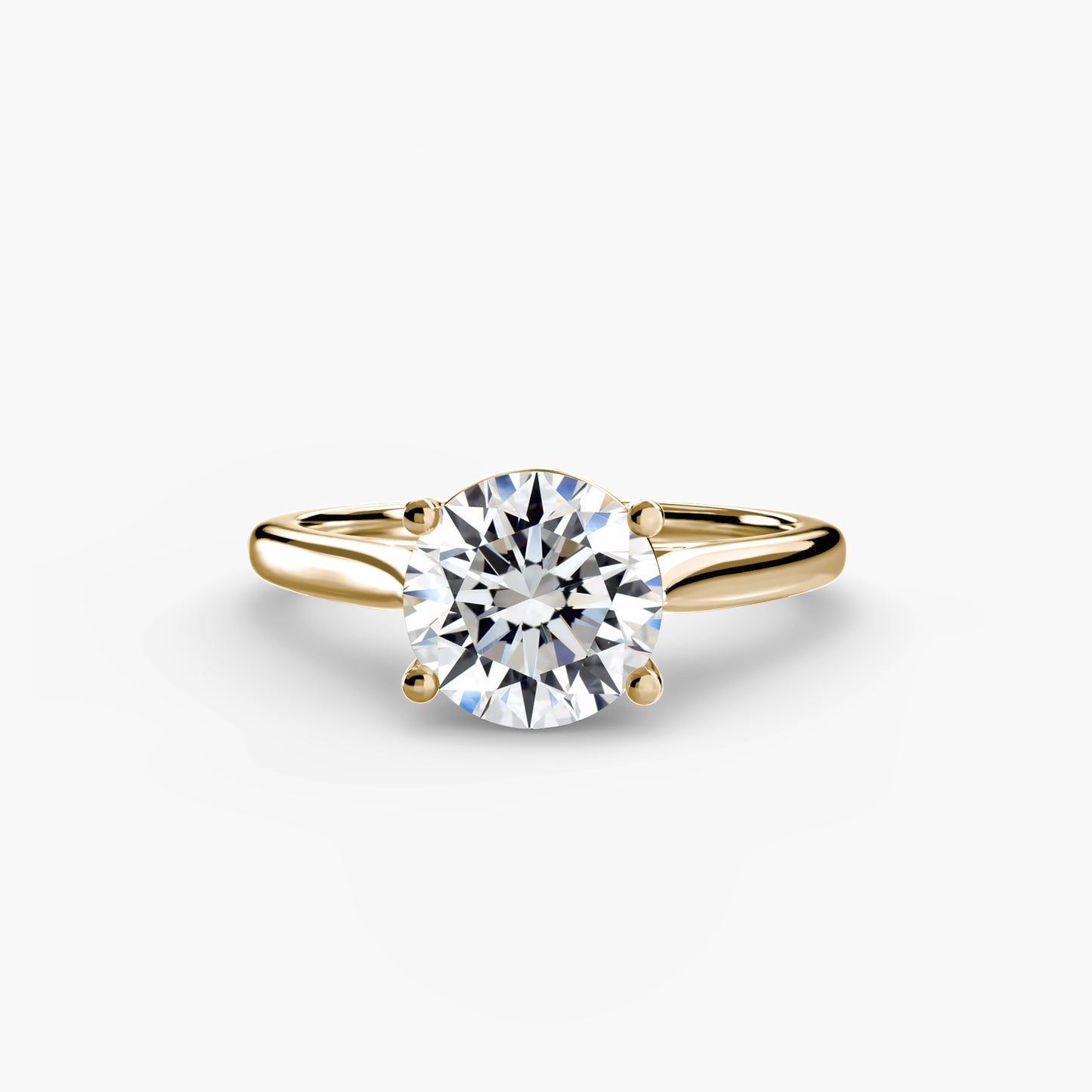 2.0mm | Classic Cathedral Solitaire Engagement Ring