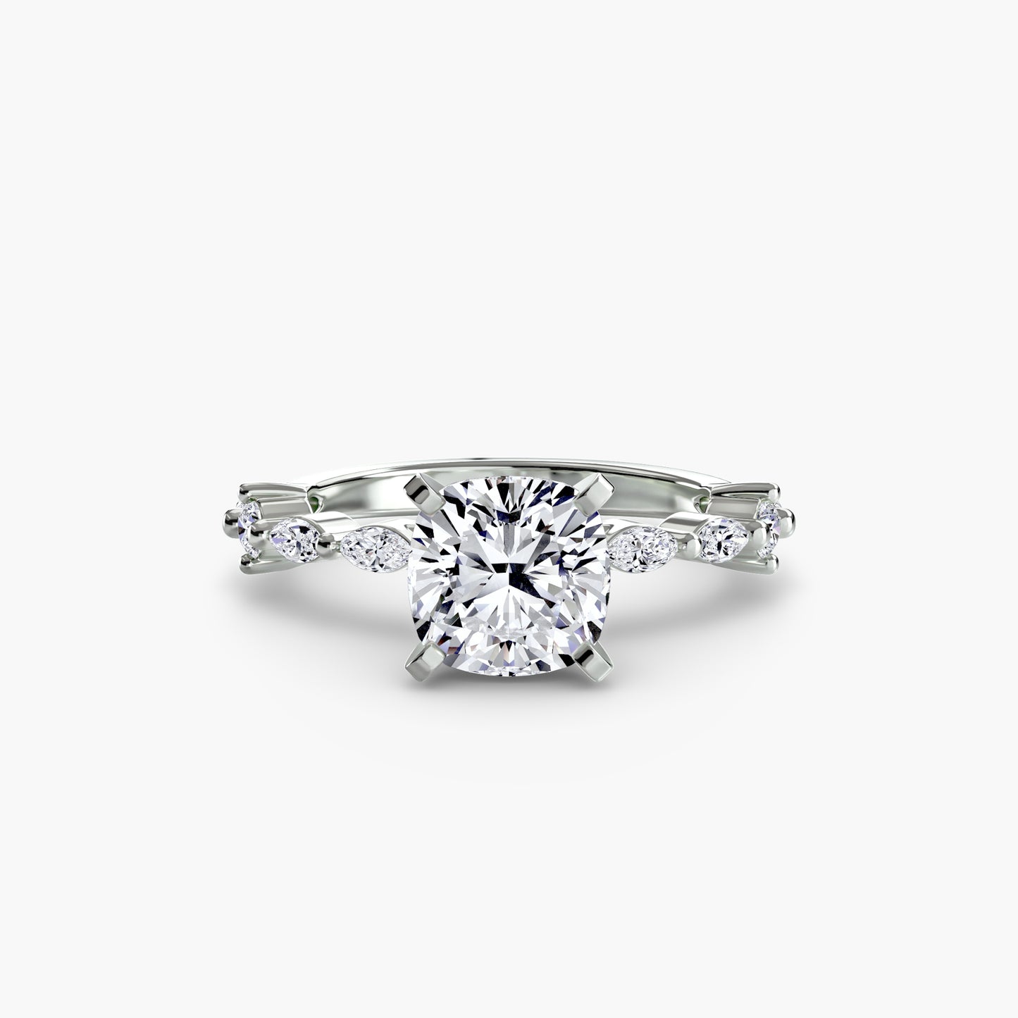 Solitaire with Eternity Pavé