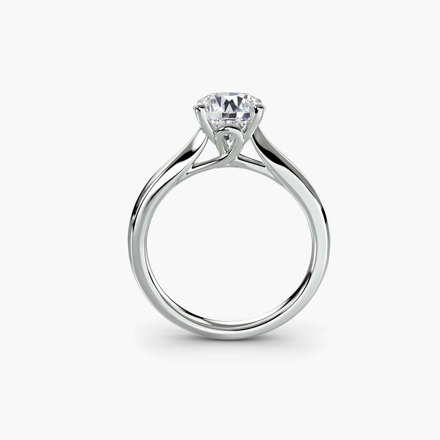 2.4mm | Cathedral Solitaire Engagement Ring