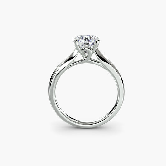 2.4mm | Cathedral Solitaire Engagement Ring