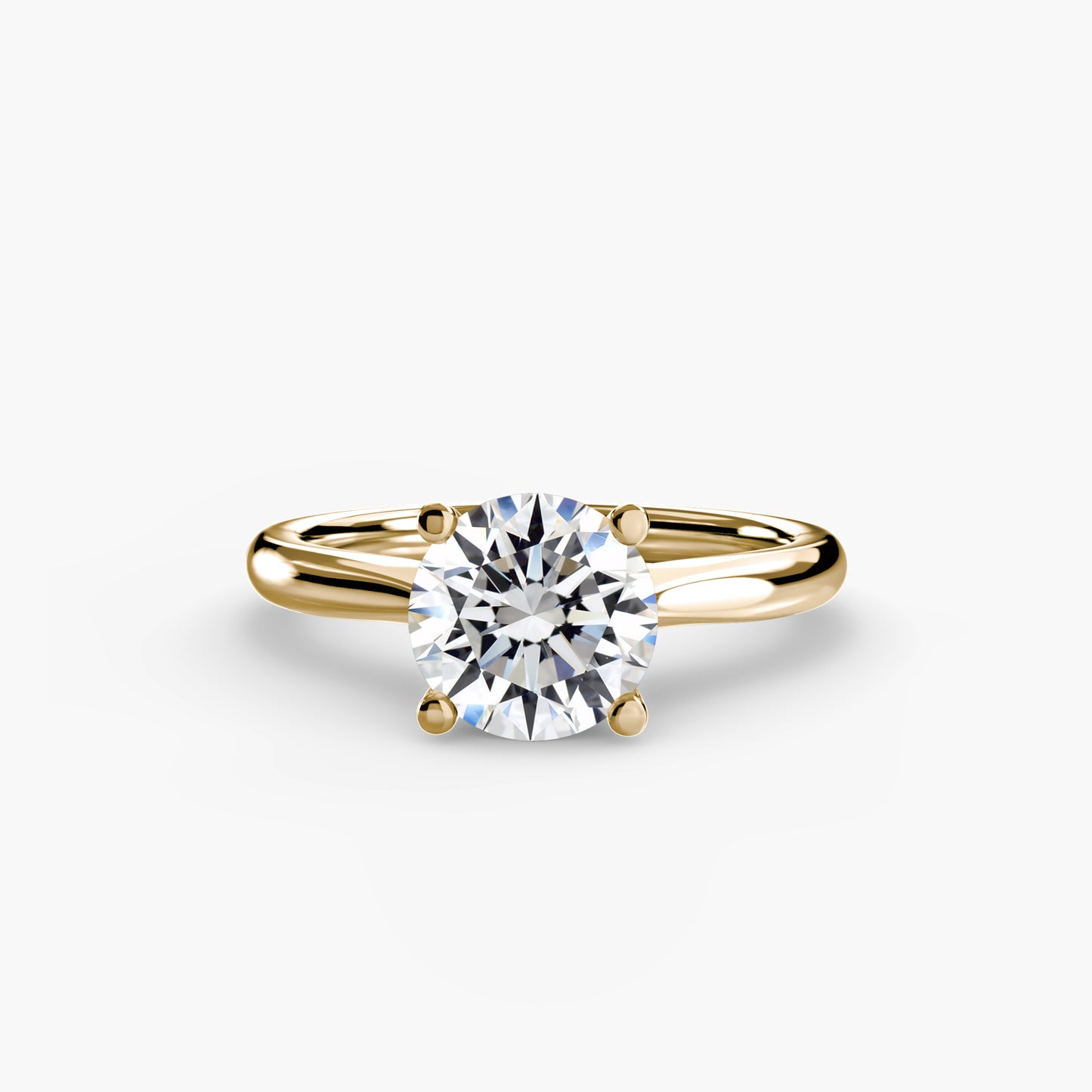 2.4mm | Cathedral Solitaire Engagement Ring