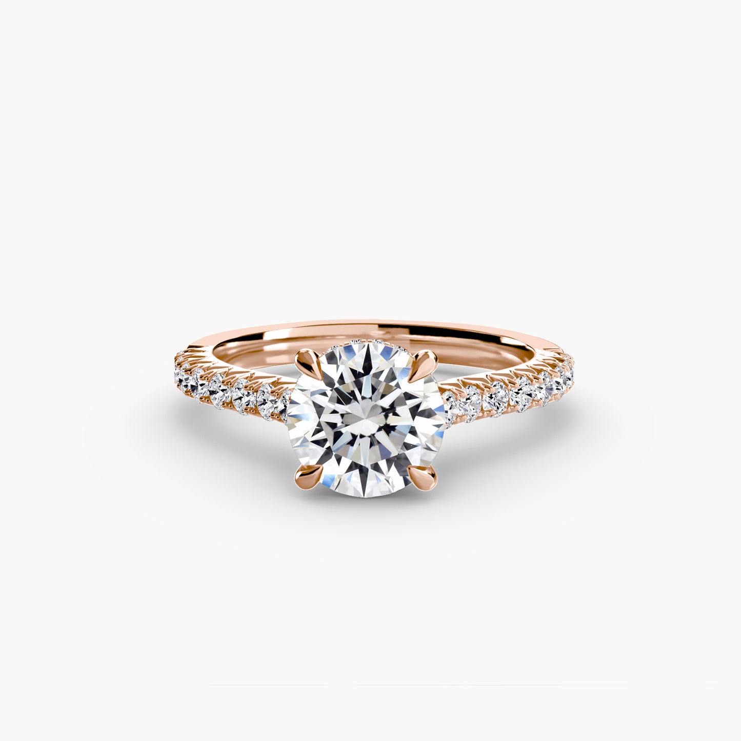 2.4mm | Pave-Accented Engagement Ring