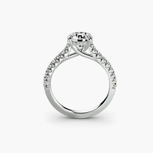 2.4mm | Pave-Accented Engagement Ring
