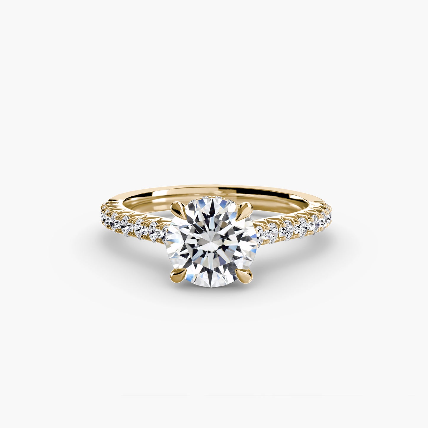 2.4mm | Pave-Accented Engagement Ring
