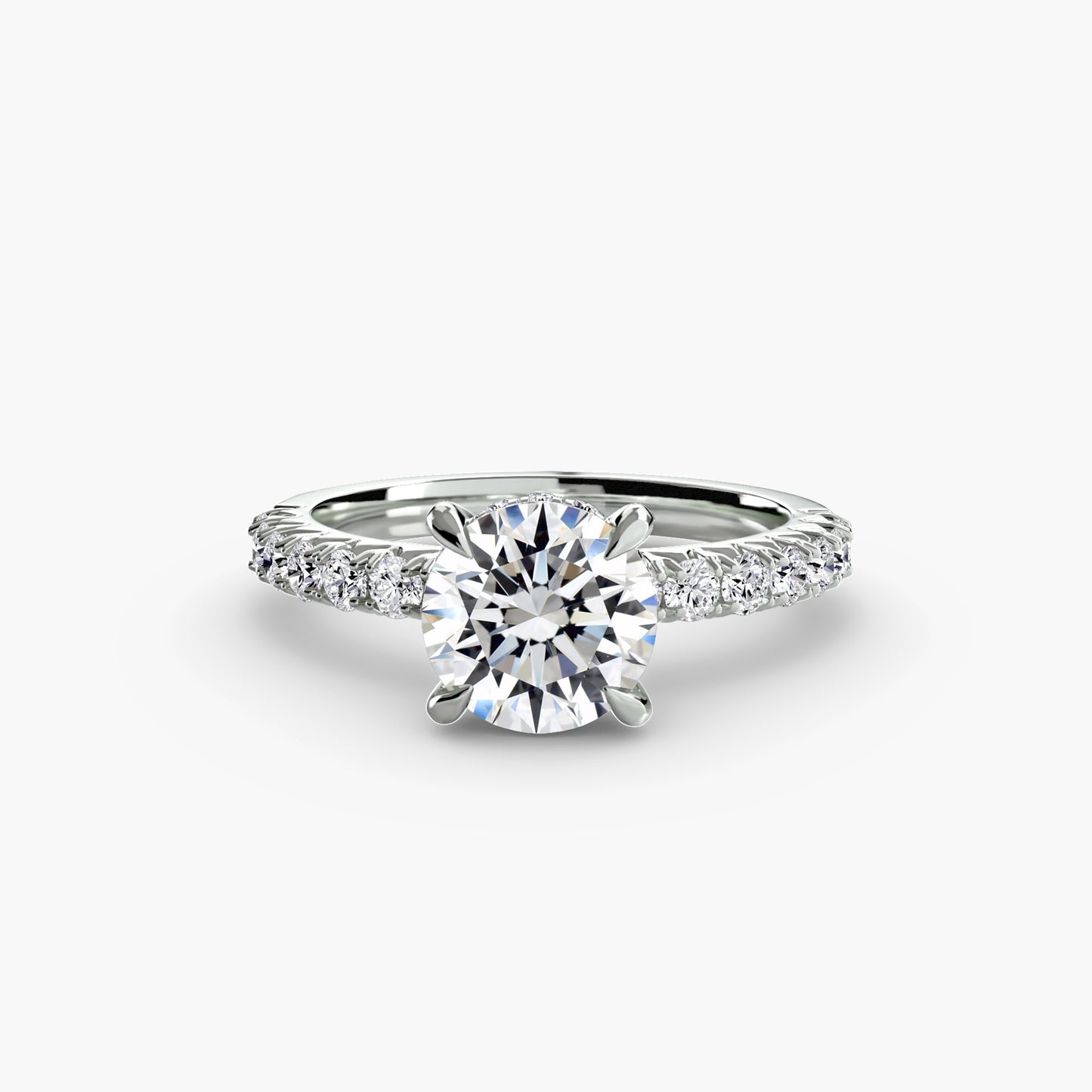 2.3mm | Classic Pave Accented Engagement Ring