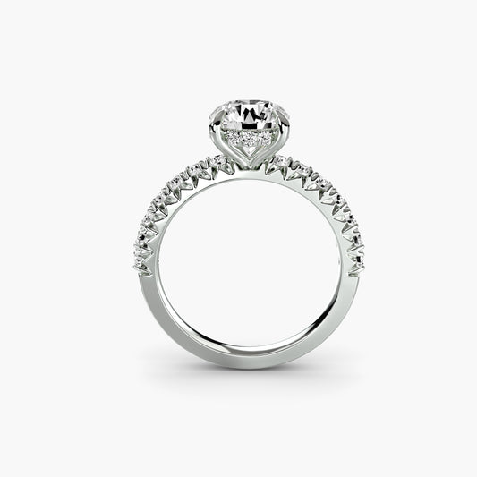 2.3mm | Classic Pave Accented Engagement Ring