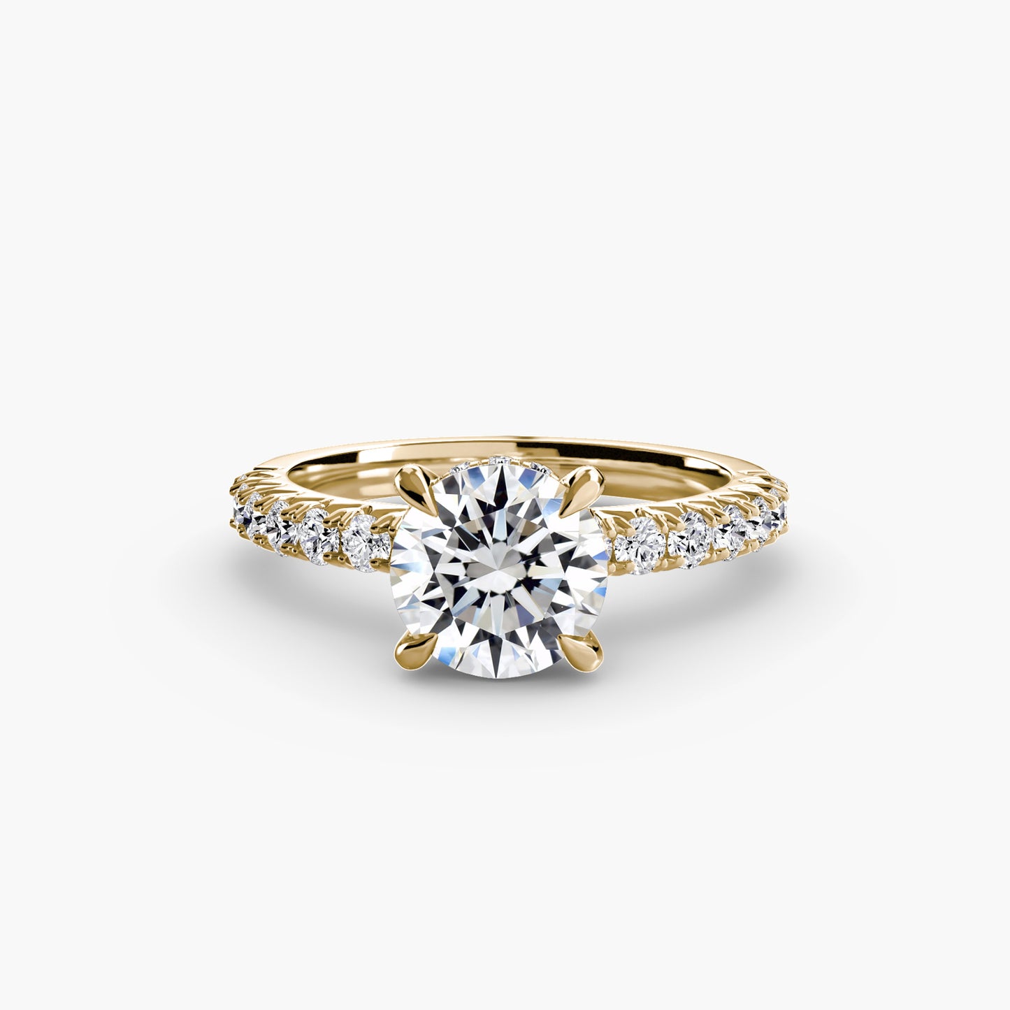 2.3mm | Classic Pave Accented Engagement Ring
