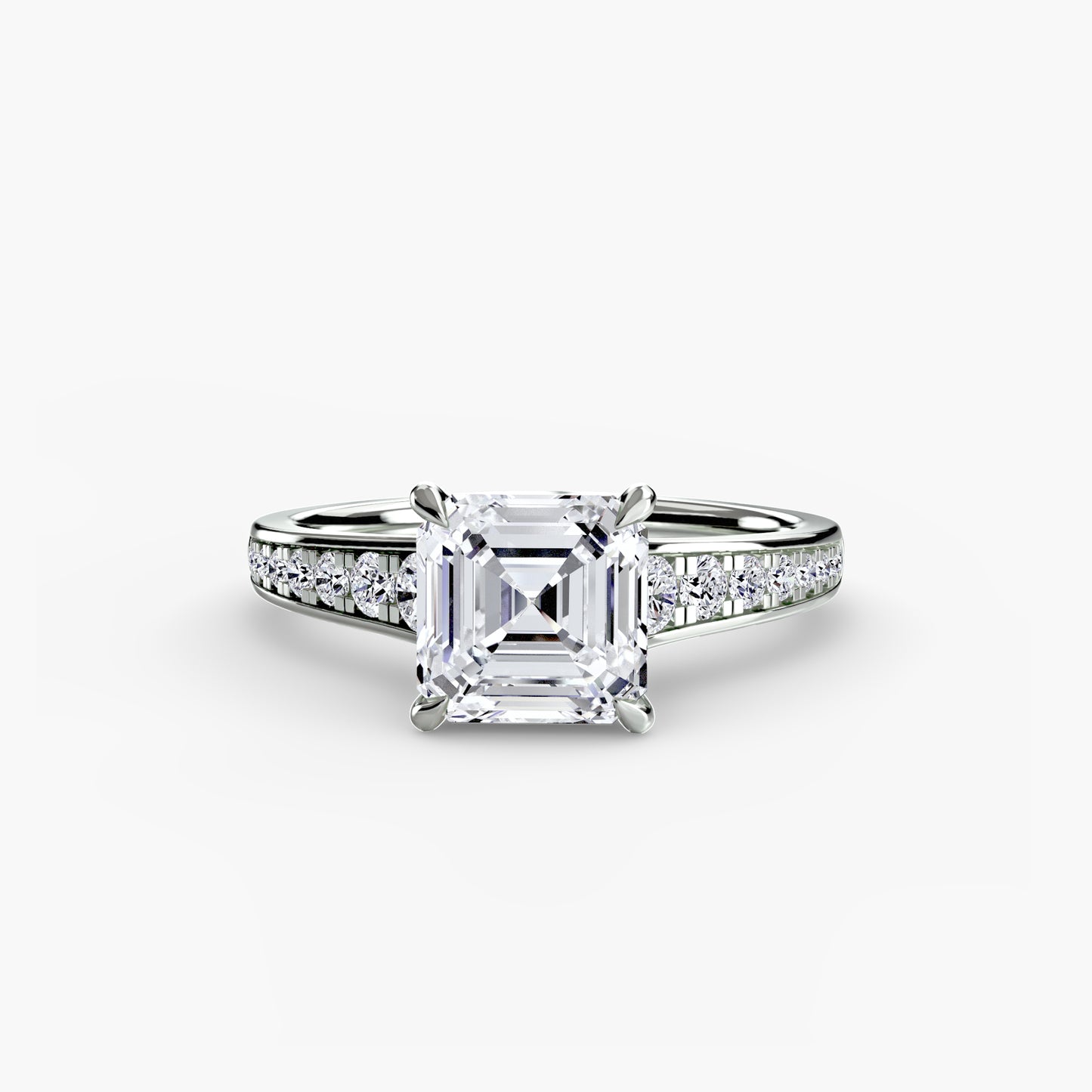 2.4mm | Accented Pave Channel Engagement Ring