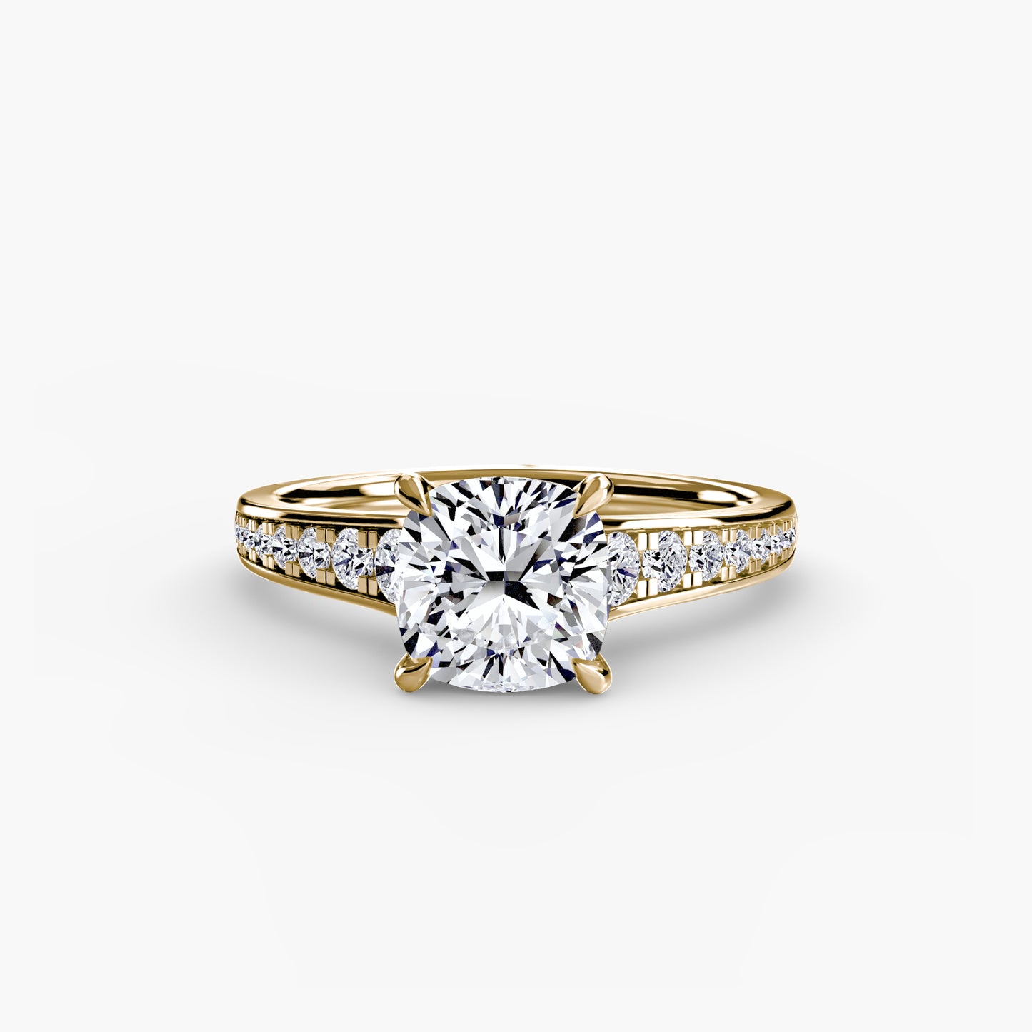 2.4mm | Accented Pave Channel Engagement Ring