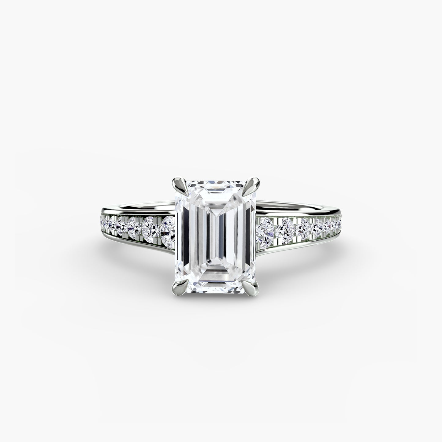 2.4mm | Accented Pave Channel Engagement Ring