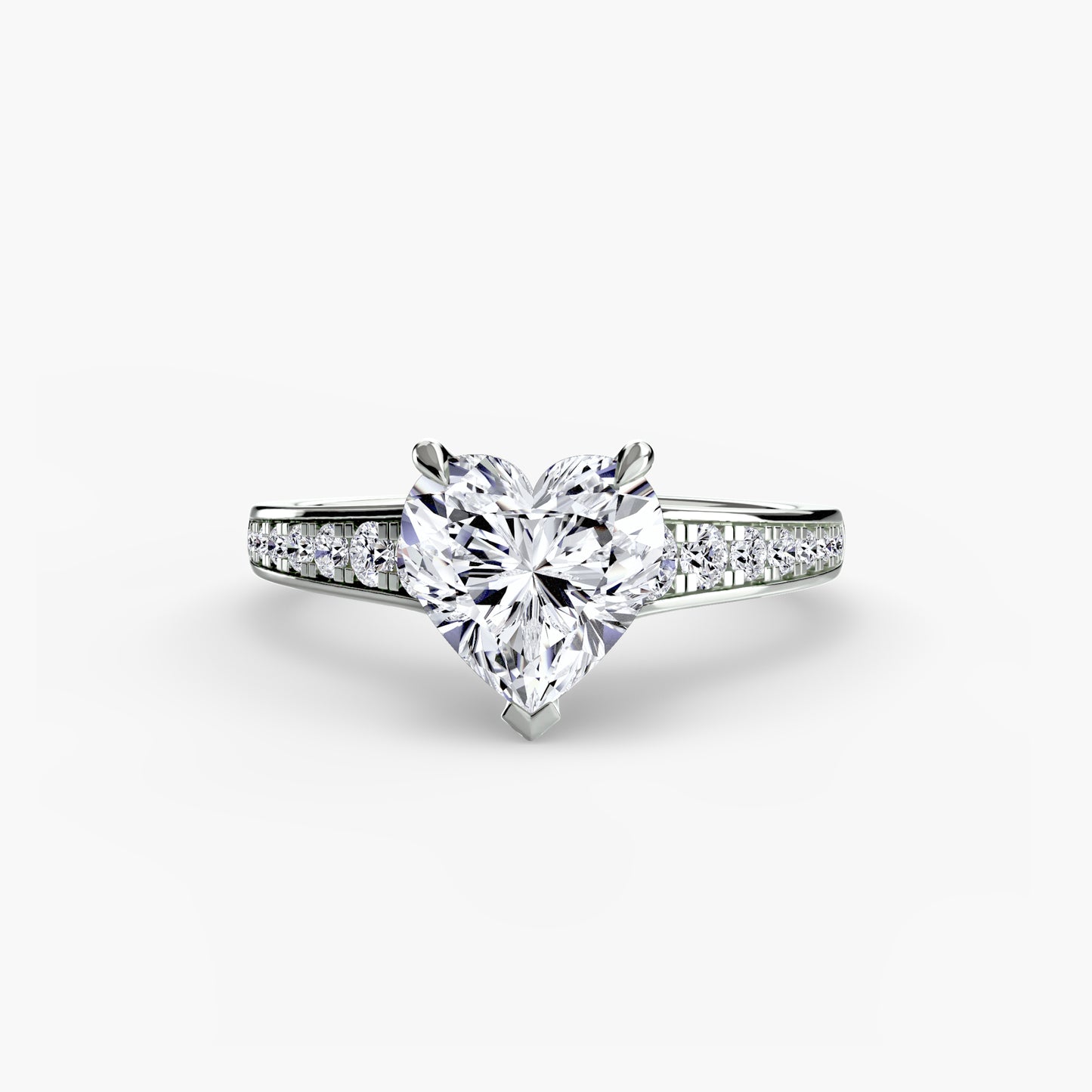 2.4mm | Accented Pave Channel Engagement Ring